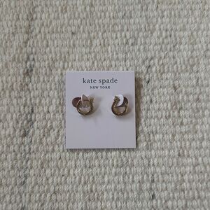 Kate Spade Gold and White Earrings